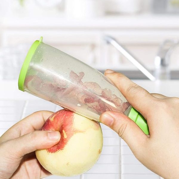 Multifunctional Storage Peeler With Trash Can Fruit Vegetable Peeler Stainless Steel Blade Kitchen Accessories